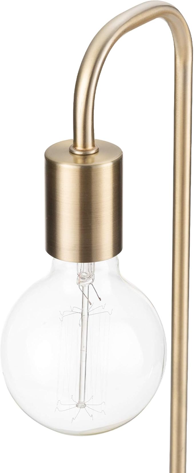 Globe Electric 67433 Holden 18" Table Lamp, Matte Brass, Modern, Night Stand, Bedroom Décor, Living Room, Bedside Light