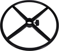 Frassie 17.7 inch Metal Chrome Office Stool Foot Rest Ring, Black Studio Drafting Chair Footrest Ring (Black)