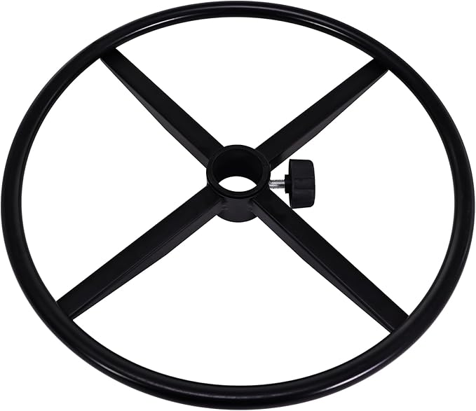 Frassie 17.7 inch Metal Chrome Office Stool Foot Rest Ring, Black Studio Drafting Chair Footrest Ring (Black)