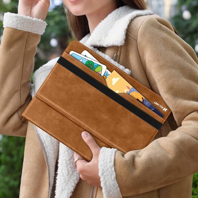 H HOLIMET Case for iPad Pro 11 inch 2022 4th/3rd/2nd/1st Generation 2021/2020/2018 with Pencil Holder PU Leather Protective with Pocket Soft TPU Back Shockproof