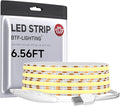 BTF-LIGHTING FCOB COB FOB LED Strip Lights 5V USB Powered 6.56FT 640LEDs Warm White 3000K 8mm Width Dimmable CRI 90+ with 3M Tape Flexible High Density for 3D Printer TV Backlight PC DIY Decor