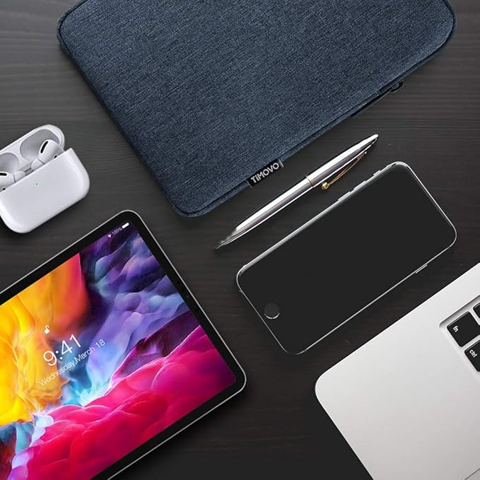 TiMOVO 9-11" Tablet Sleeve Bag for iPad 11-inch A16 2025, iPad 10.9"/10.2"| Air 11 Inch/5th/4th Gen. 10.9", Galaxy Tab A9+/A11Plus 11", Protective Bag Fit Smart Keyboard, Dusty Blue