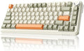 AK820 Max Tri-Mode Mechanical Keyboard, 2.4G Wireless/Bluetooth/USB-C, 75% 82Key Compact Layout, 8000mAh Battery, Hot-Swappable Gasket Mount, PBT Keycaps, RGB Backlit, Metal Knob (Fish Switch, Grey)