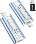 512GB Flash Drive Intended for Phone, USB External Memory Stick Storage Backup for Photos Videos, Plug and Play No APP Required, Compatible with iPhone iPad Android and PCs (1 Pack-Blue)