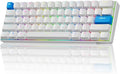 RK ROYAL KLUDGE C61 HE Gaming Keyboard 60% Wired Mechanical Keyboard with Hall Effect Magnetic Switch 8000Hz Polling Rate Rapid Trigger RGB Backlit, 61 Keys, White Blue