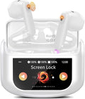 Wireless Earbuds, Bluetooth 5.4 Headphones with Multifunctional Touch Screen, 48H Hi-Fi Stereo Ear Buds with ENC Noise Cancelling Mic/5 EQ Modes Earbuds, IPX7 Earphones for iOS Android White