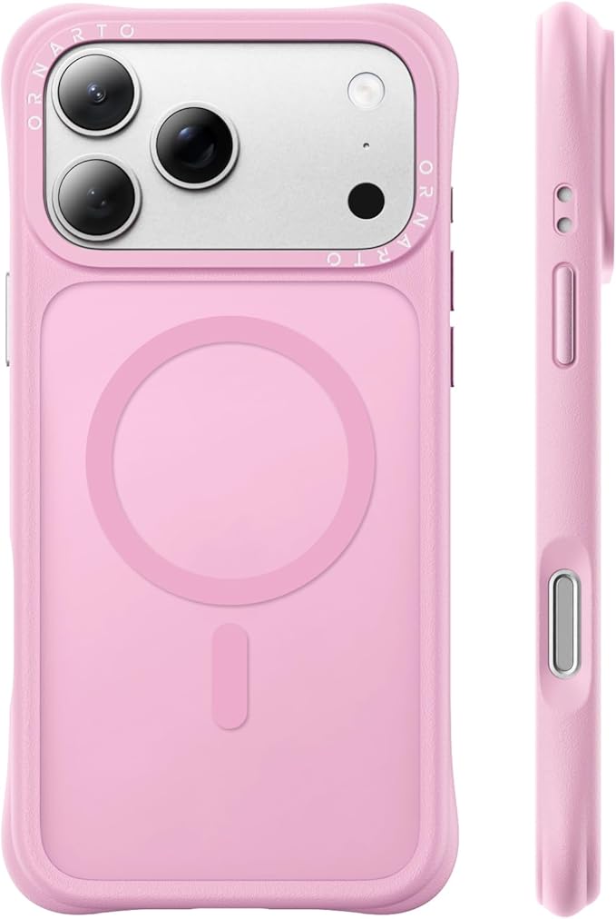 ORNARTO Magnetic for iPhone 17 Pro Max Case, 20FT Military-Grade Drop Protection, Compatible with MagSafe, Slim Shockproof Translucent Matte Phone Case for iPhone 17 Pro Max 6.9", Ballet Blush