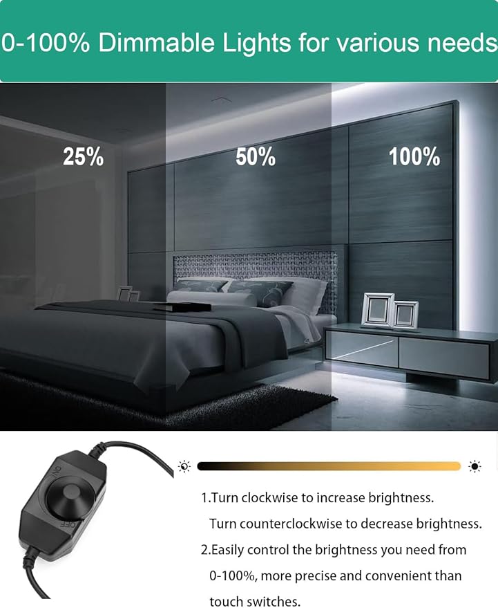 Neon Light Strips, Cool White Dimmable LED Strip Lights, 16.4ft/5m Flexible Waterproof LED Neon Rope Lights DIY LED Strip Lights for Gaming Bedroom Outdoor Decor (Power Adapter Included)