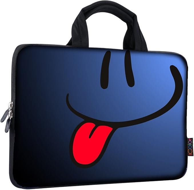 icolor 11 11.6 12 12.1 12.5 inch Laptop Carrying Bag Chromebook Case Notebook Ultrabook Bag Tablet Cover Neoprene Sleeve for Apple Macbook Air Google Acer HP DELL Asus Blue Tongue