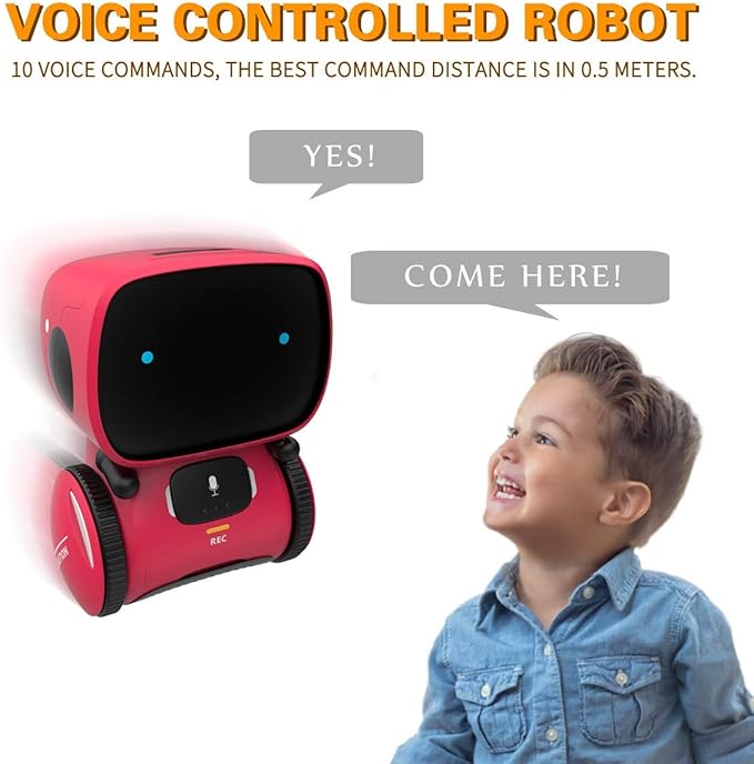 98K Kids Robot Toys for Girls and Boys, Touch and Voice Control Robots Interactive Smart Talking Robots Intelligent Partner and Teacher with Singing, Dancing, STEM Toy Gifts for Kid Age 3 and Up