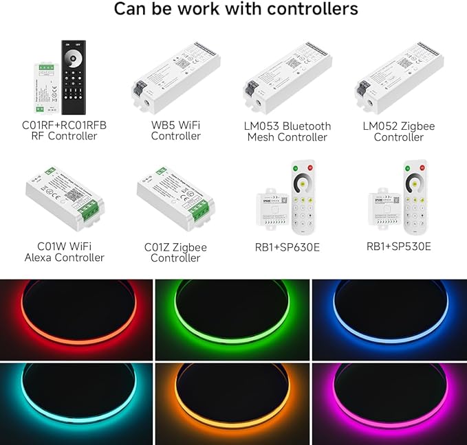 16.4FT COB LED Strip Light Green, 24V 8MM Width Flexible High Density Uniform Bright 480LEDs/m Lights, CRI90+ Dimmable COB LED Tape for Cabinet Kitchen Indoor Decor(No Adapter & Controller)
