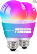 Matter Smart Light Bulbs, Color Changing Light Bulb, hub Required, A19 60W,2.4Ghz WiFi only,Compatible with Alexa Google Assistant, Apple Home,16 Million Colors RGBCW 800 Lumen,2 Pack