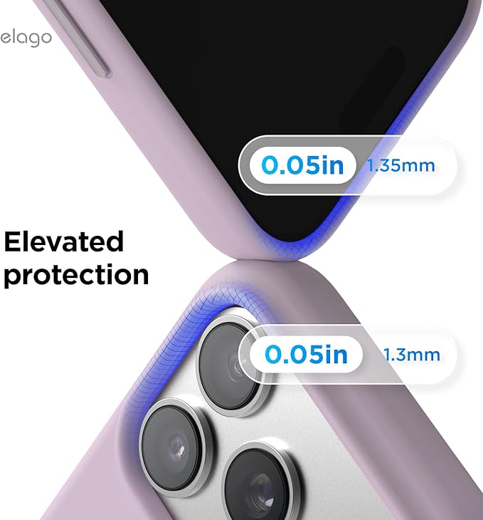 elago for iPhone 17 Pro Case, Premium Magnetic Silicone Case, Compatible with MagSafe, Liquid Silicone Material, Protective Cover, Shockproof, Slim Phone, 6.3 inch (Soft Purple)