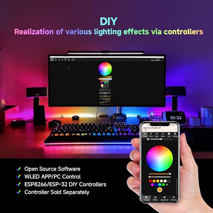 BTF-LIGHTING SK6812(Similar WS2812B) RGBW RGB+Warm White(3000K) Individually Addressable DC12V 16.4FT 60LED/m 4 Colors in 1 Light Dream LED Strip IP68 White PCB(No Adapter or Controller)