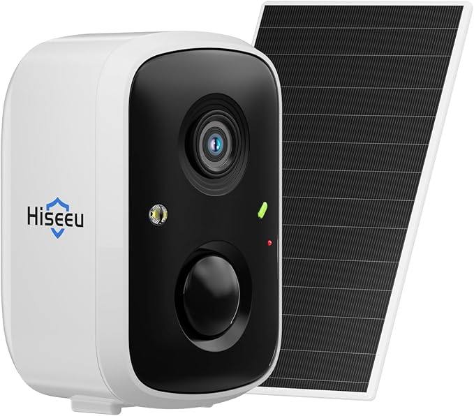 Hiseeu Security Cameras Wireless Outdoor, WiFi Pro 5G/2.4G Cameras for Home Security, Solar Powered, Motion Detection, 2-Way Talk, Color Night Vision, Compatible with Alexa, 32G SD Storage