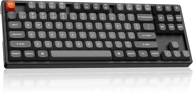 Keychron K8 Max TKL Wireless Mechanical Keyboard, QMK 2.4 GHz/Bluetooth 5.1/Wired with Aluminum Frame, RGB Backlit Hot-Swappable Programmable Keychron Super Banana Switch for Mac Windows Linux