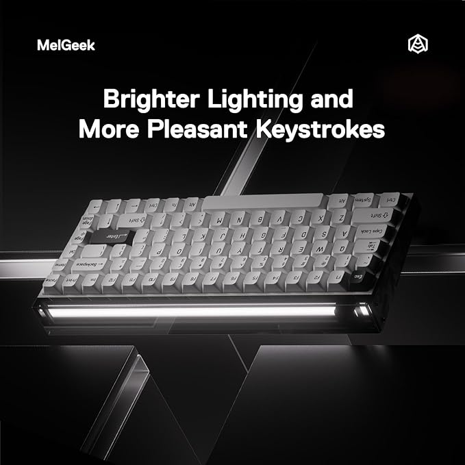 MelGeek MADE84 Ultra+ Wired Gaming Keyboard, Magnetic Keyboard with Hall Effect, 75% Compact Rapid Trigger, Hot-Swappable, RGB Snap Tap & Adjustable Actuation, Online HIVE Custom, Aluminum Case-Black