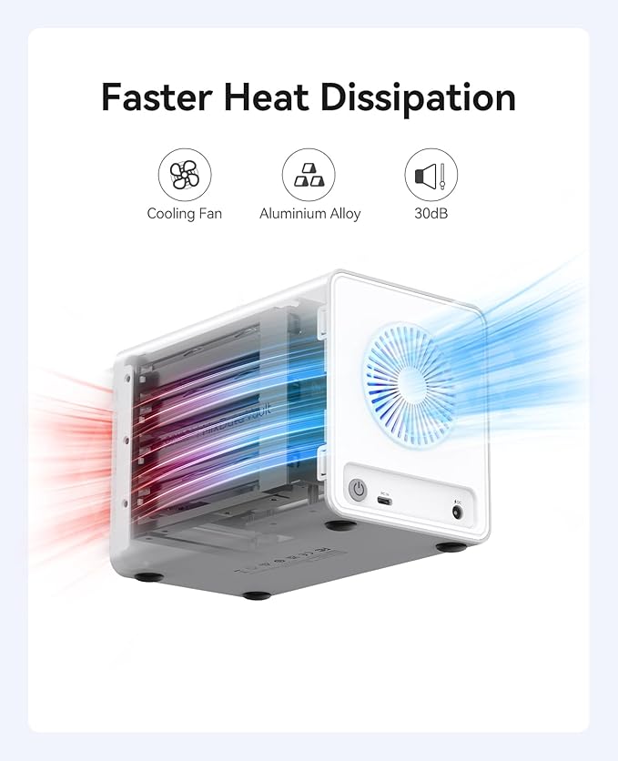 ORICO 40Gbps SSD External Hard Drive Enclosure NVME M.2 All-Flash Docking Station Up 32TB for 4K/8K Video Editing/Data Transfer-8848U4