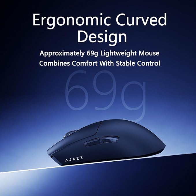 AJ139P V3 MC Wireless Gaming Mouse 2.4G Wired/Bluetooth | RGB Magnetic Charging Dock | Lightweight Design | 24K DPI | 800mAh Battery | PAW3311 Sensor | 5 Programmable Buttons, Compatible with PC/Mac