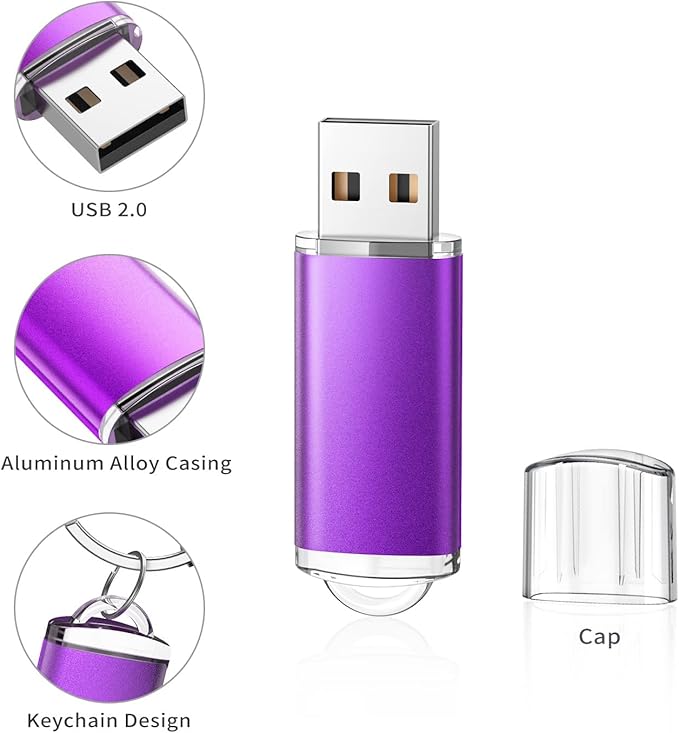 K&ZZ 4GB USB Flash Drive 5 Pack USB 2.0 Memory Sticks Flash Drives Easy-Storage 4G Thumb Drive Gig Stick Zip Drive Pen Drive, Multicolored