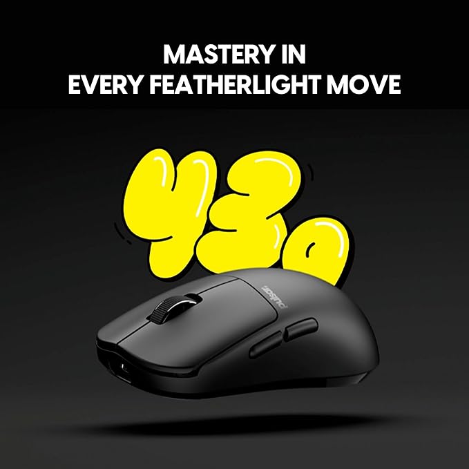 Pulsar Gaming Gears X2N Crazylight Wireless Gaming Mouse, Ultra Lightweight 1.38 oz (39g), Optical Switch, 32000 DPI, 750 IPS, XS-1 Sensor, 8k Compatible (Medium, Jet Black)