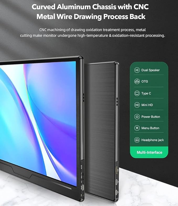 EDIY 17.3 inch 4K Screen HDR Portable Monitor Gaming FreeSync 3840x2160 External Display 100 Percent Adobe RGB IPS Eye Care Screen DP HDMI for Xbox PS4 PS5 Switch Laptop PC Phone Mac Raspberry Pi