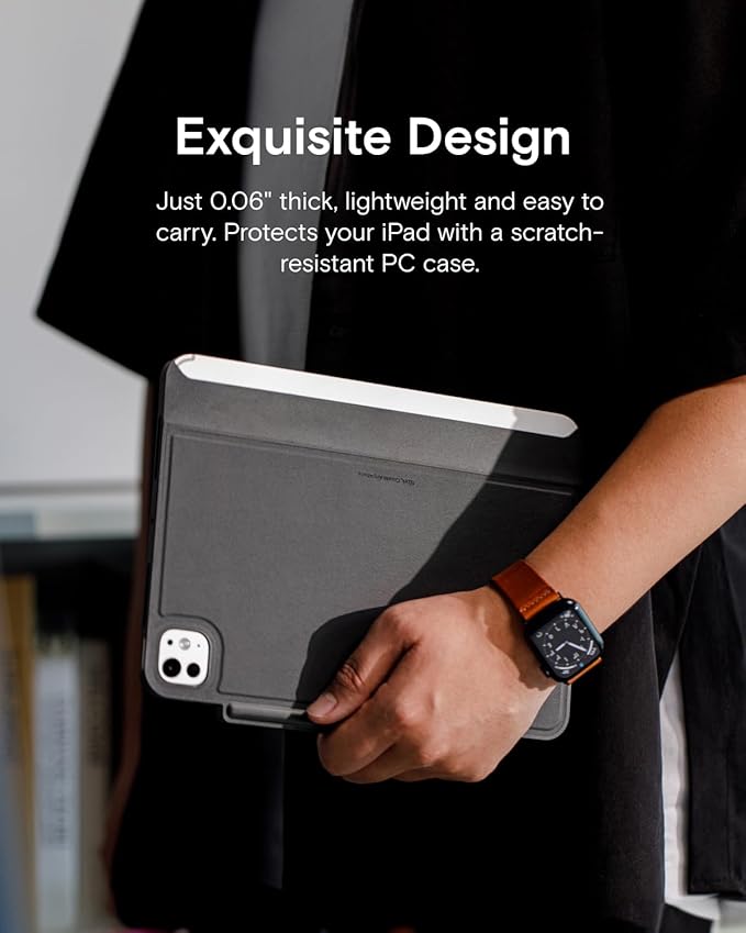 MOFT Snap Tablet Case for iPad Pro 11" (M5/M4) with Pencil Holder, Magic Keyboard Compatible, Slim Lightweight Magnetic Case, Connect to Versatile Snap Stands