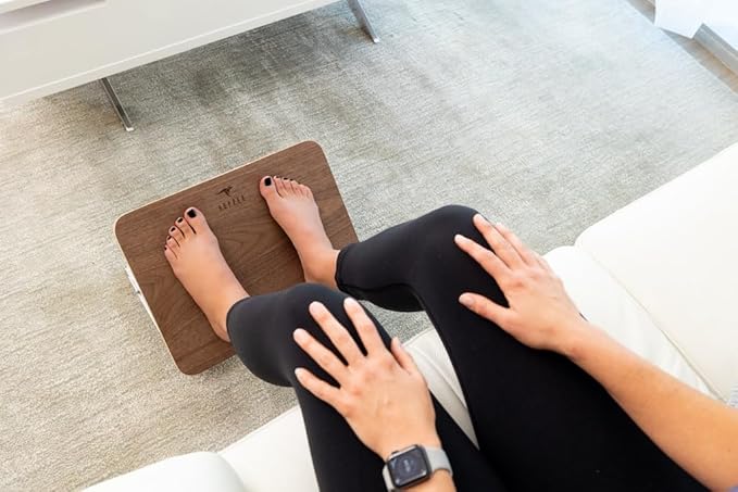 Under Desk Footrest for Active Sitting – Motion Rocking Foot Rest to Bounce & Fidget While You Work – Ergonomic Wooden Desk Foot Rest for Circulation & Focus – Hopper
