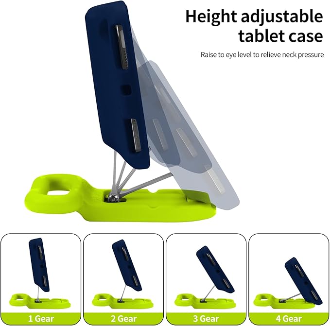 Kids Case for iPad mini 7 (A17 Pro) 2024 /iPad Mini6 2021,Adjustable Portrait/Landscape Stand//Drop Proof with Handle/Kickstand,Child Friendly Case for iPad mini 7th/6th Gen 8.3inch (Bluegreen)