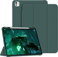 Fintie SlimShell Case for iPad Pro 13-inch (M5) 2025 / (M4) 2024 - [Built-in Pencil Holder] Soft TPU Protective Stand Back Cover with Auto Wake/Sleep, Midnight Green