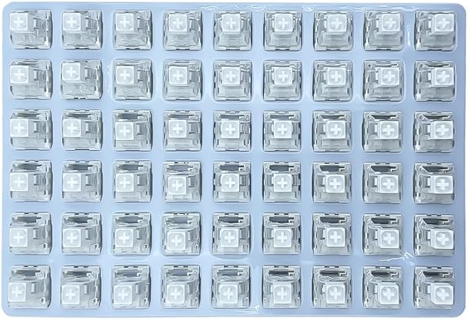 Kailh Box White Clicky Switch Mechanical Keyboard Switches for Gaming & Typing | Hot-Swappable, Dustproof, 3-Pin & 5-Pin Compatible（90pcs）