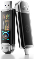 MOVE SPEED 256GB USB Drive with Smart Display 1090MB/s USB 3.2 Gen2 and Type C SSD Memory Stick for ProRes 4K Video iPhone 17/16/15, Android Phone, Windows, Mac, Tablet