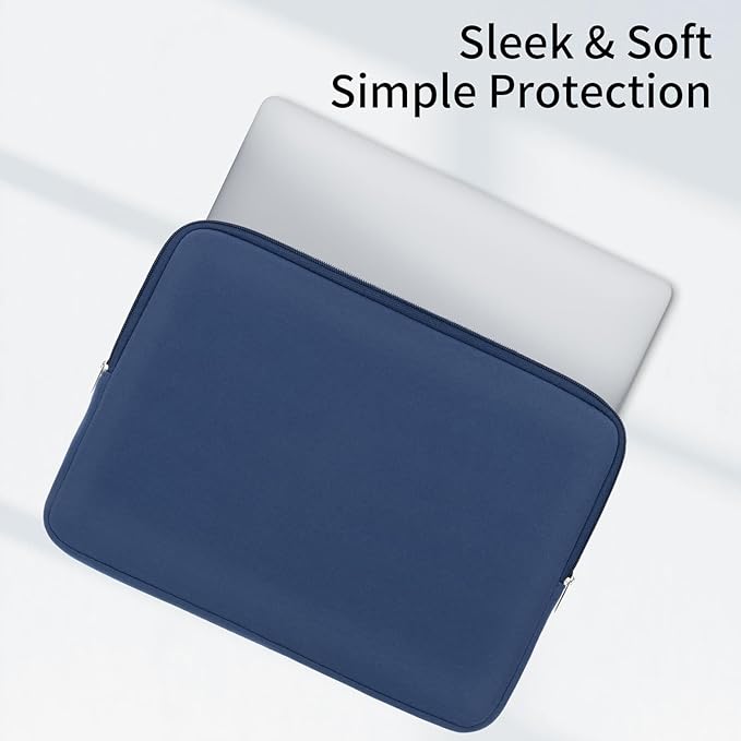RAINYEAR 11-11.6 Inch Laptop Sleeve Case Soft Lining Carrying Bag Compatible with MacBook Neo A18 11.6" MacBook Air for 11" Notebook Computer Tablet Chromebook (Navy Blue, Upgraded Version)