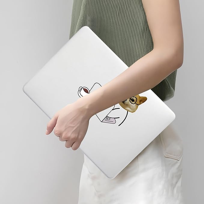 DTangLsm for MacBook Pro 13 inch Case M2 2025 2024-2016 M1 A2338 A2289 A2251 A2159 A1989 A1706 A1708, Cute Cat Slim Protective Hard Shell Cover for Mac Book Pro 13 Case+Keyboard Skin, Hard-working Dog