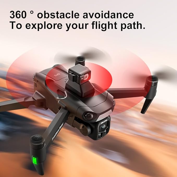 GPS Drone with 4K HD Camera for Adults, RC Drones with 360° Obstacle Avoidance, Headless Mode, Auto Return, Circle Fly and Follow Me, Lightweight Foldable Under 250g Drones V918 Mini RC Quadcopter for Beginners Cool Birthday Gifts