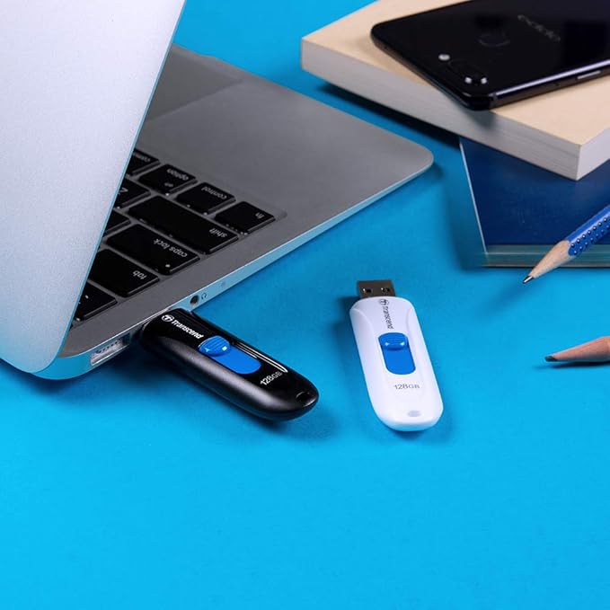 Transcend JF790K 16GB USB Flash Drive, for PC/Mac/ Laptop/Windows/Computer, Desktop/TV/Car Audio, USB3.2 Memory Stick, Thumb Drives Data Storage with Retractable Connector, USB2.0/3.0/3.1 Compatible