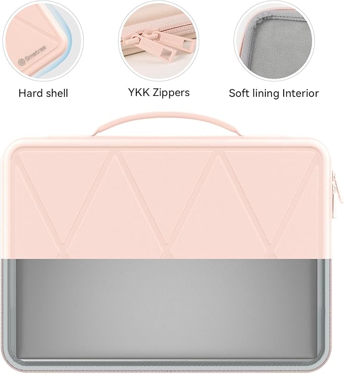 Smatree Hard EVA Protective Sleeve Case Compatible for 16 inch HP ZBook Power G11 A, for 15.6 inch HP Envy X360 15/15z/15t, for 15.6inch Pavilion x360 Convertible-15t/15 Laptop, Pink (X8273TP)