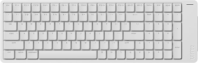 LOFREE Flow2 Low-Profile Mechanical Keyboard, Aluminum Alloy with Surfer Linear Switches, Rechargeable Wireless Keyboards with 3 Mode Connections for Windows, macOS (Silver, 100 Keys)