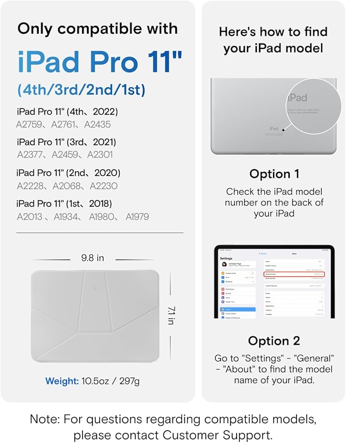 MOFT Dynamic Folio Case for iPad Pro 11"(4th/3rd/2nd/1st Gen.2022/2021/2020/2018)- [Reinforced Corner Protection] Stable Slim Magnetic Stand with 20+ Viewing Angles, Premium MOVAS Leather,Jet Black