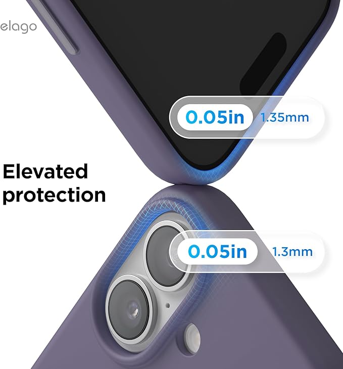 elago for iPhone 17 Case, Premium Magnetic Silicone Case, Compatible with MagSafe, Liquid Silicone Material, Protective Cover, Shockproof, Slim Phone, 6.3 inch (Deep Lavender)