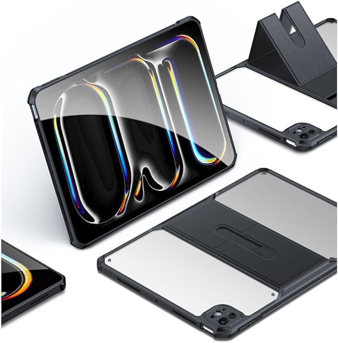 Clear Case for iPad (A16) 11th Gen 2025, iPad 10th Generation 2022 10.9 inch Kickstand Case with Stand Transparent Back Cover Slim Light Drop Safe