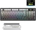 ATTACK SHARK X98PRO Wireless Mechanical Keyboard,Multi-Function Knob&TFT Screen,Tri-Mode BT/2.4G Hz/USB-C Wired Keyboard,Hot-Swappable RGB Backlit,4000mAh Cloud Drive,for Win/Mac/Linux-Moonlit Night