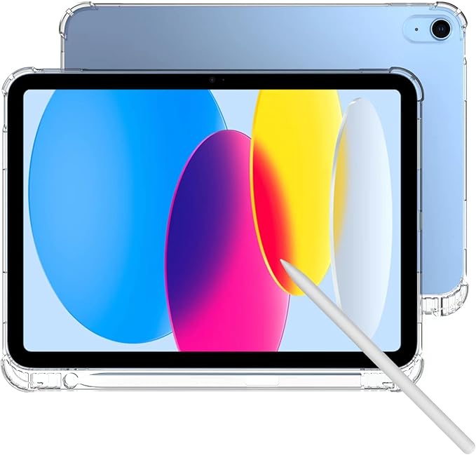 Clear Case for iPad (A16) 11th Generation 11 inch 2025 & iPad 10th Generation 10.9 inch Cover 2022 with Pencil Holder,UUcovers Lightweight Thin Crystal Transparent Shockproof Soft TPU Back Shell,Clear