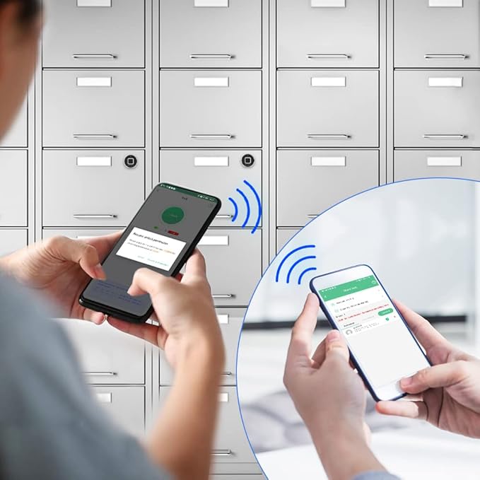 Fingerprint Drawer Lock eLinkSmart Phone App Biometric Cabinet Lock 30MM (27MM) with 3 Sizes Tubular Cam Support 20 Fingerprints 1000+ App Users iOS Watch Unlock