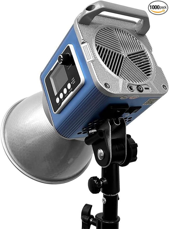 LED Spotlight Super Bright 200w2700 K6500K DMX/Custom Effects/Light Group Bowen Mount COB Light for Photography/Videography/YouTube/TikTok Content Creation Live Streaming (Blue)