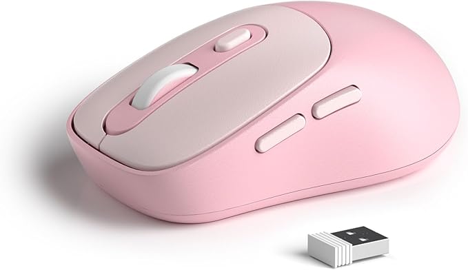 Camiysn V100 Wireless Mouse, Ultra-Light 2.4G USB Mouse with Adjustable DPI, Premium Rubber Scroll Wheel & Advanced Optical Sensor, Auto Sleep Mode for Energy Saving