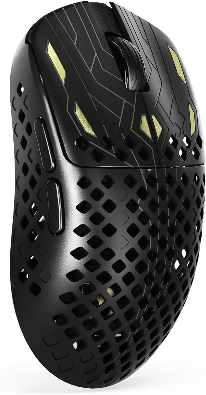 MAMBASNAKE M2 Carbon Fiber Wireless Gaming Mouse,PAW3395PRO 40K DPI Optical Sensor,41g Ultra Lightweight Ergonomic,Programmable Buttons BT/2.5Ghz/Wired Mice Computer Accessories for PC/Mac-Black
