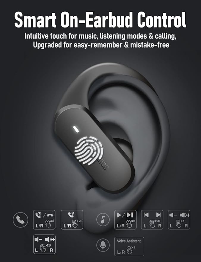 Audiovance Speed 301 Wireless Earbuds Bluetooth Headphones for Workout Running Sports, Secure & Comfort Fit Ear Buds for iPhone and Android (SP301)