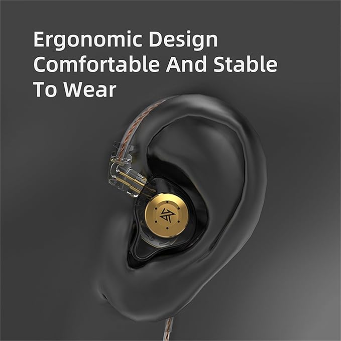 KZ EDX PRO Gaming Earbuds, IEM Earphones Headphone with 1DD, IEM for Gaming, HiFi Deep Bass in Ear Monitors with New 10mm Dynamic Driver Detachable Cable for Video Music Church (White, with mic)