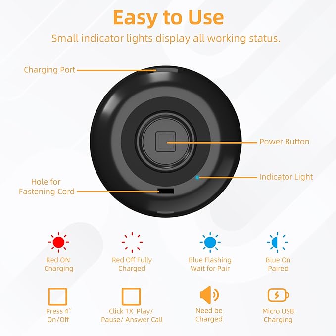 2Pack Portable Mini Speaker, Bluetooth Tiny Speaker for Shower, Room, Bike, Rechargeable Battery, Built-in Microphone with Strap to Carry, Blue